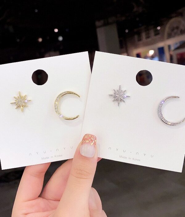 Boucles d’Oreilles Lune & Étoile ✨