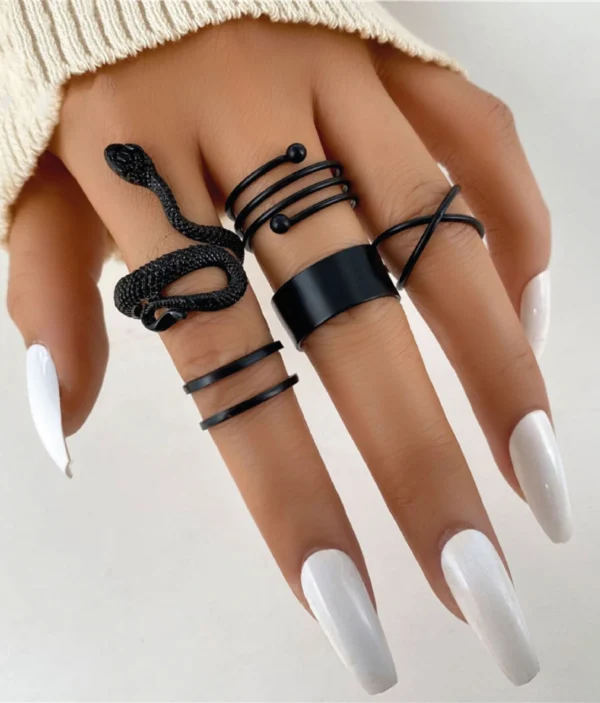 Ensemble de Bagues - Style Gothique 🖤