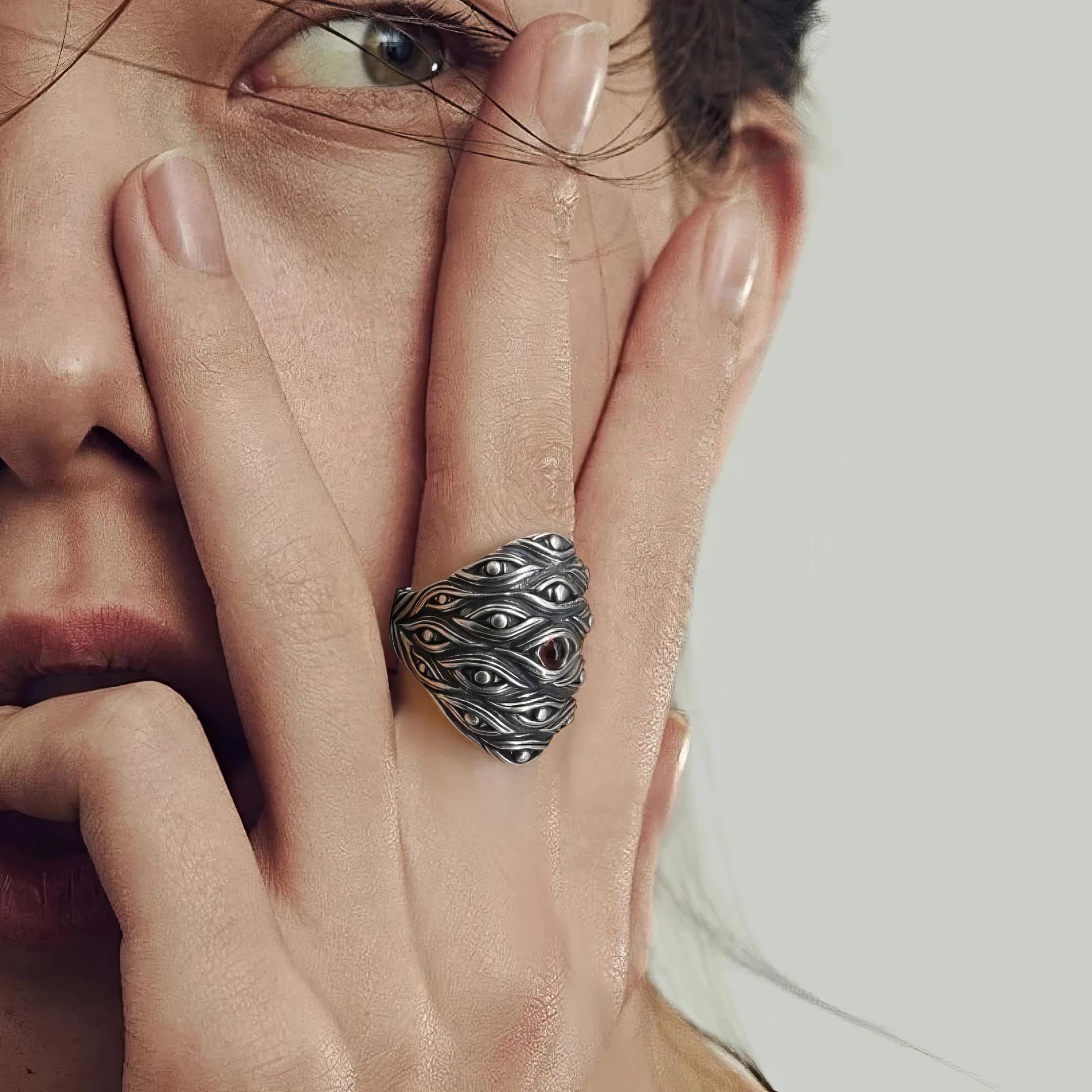 Bague Homme - Motif Œil Mystique