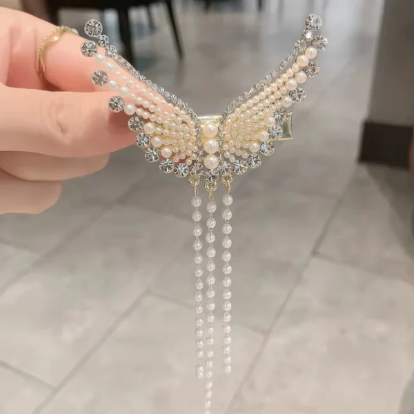Pince à Cheveux Ailes & Perles