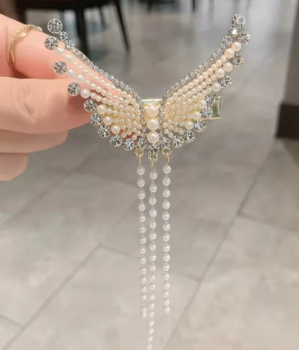 Pince à Cheveux Ailes & Perles