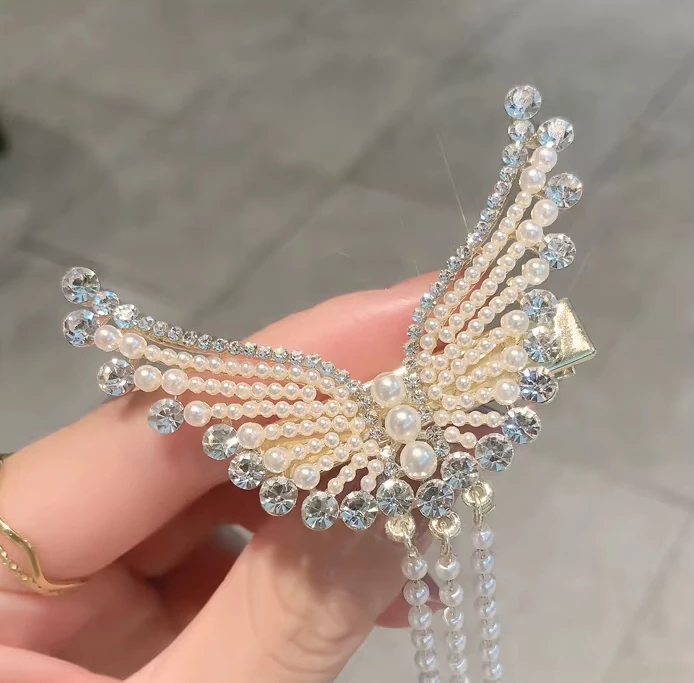 Pince à Cheveux Ailes & Perles – Image 3