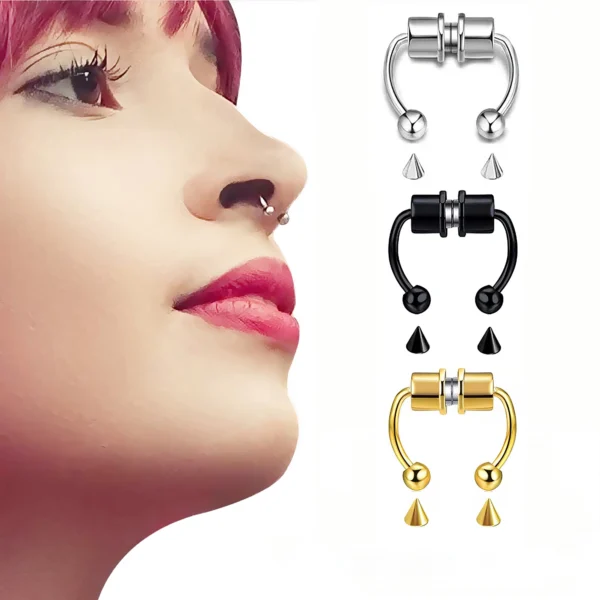 Faux Piercing Septum Magnétique