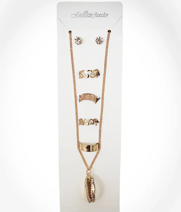 Ensemble Bijoux Femme - Pendentif Coquillage