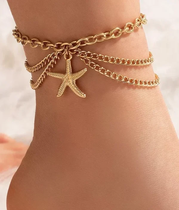 Bracelet de Cheville - Étoile de Mer 🐚