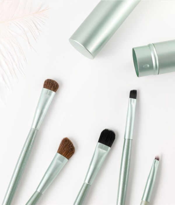 Pinceaux de Maquillage 5 Pcs - Compact et Élégant