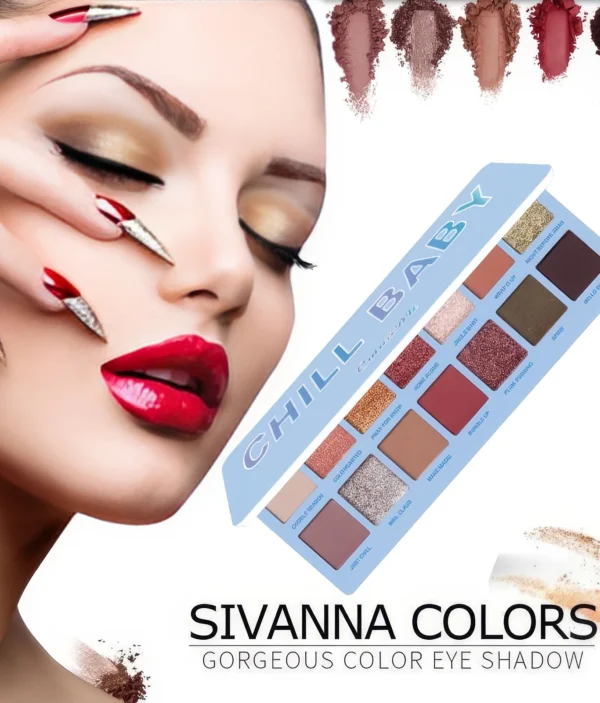 Palette de Fards à Paupières - 14 Couleurs Glamour