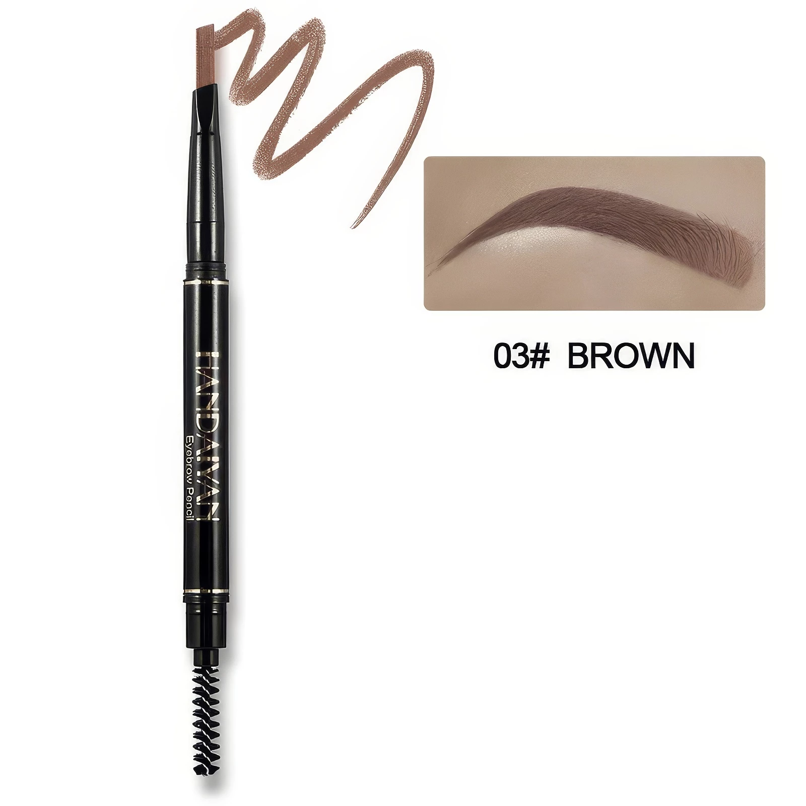 Crayon à Sourcils Double Embout - Imperméable & Style Naturel