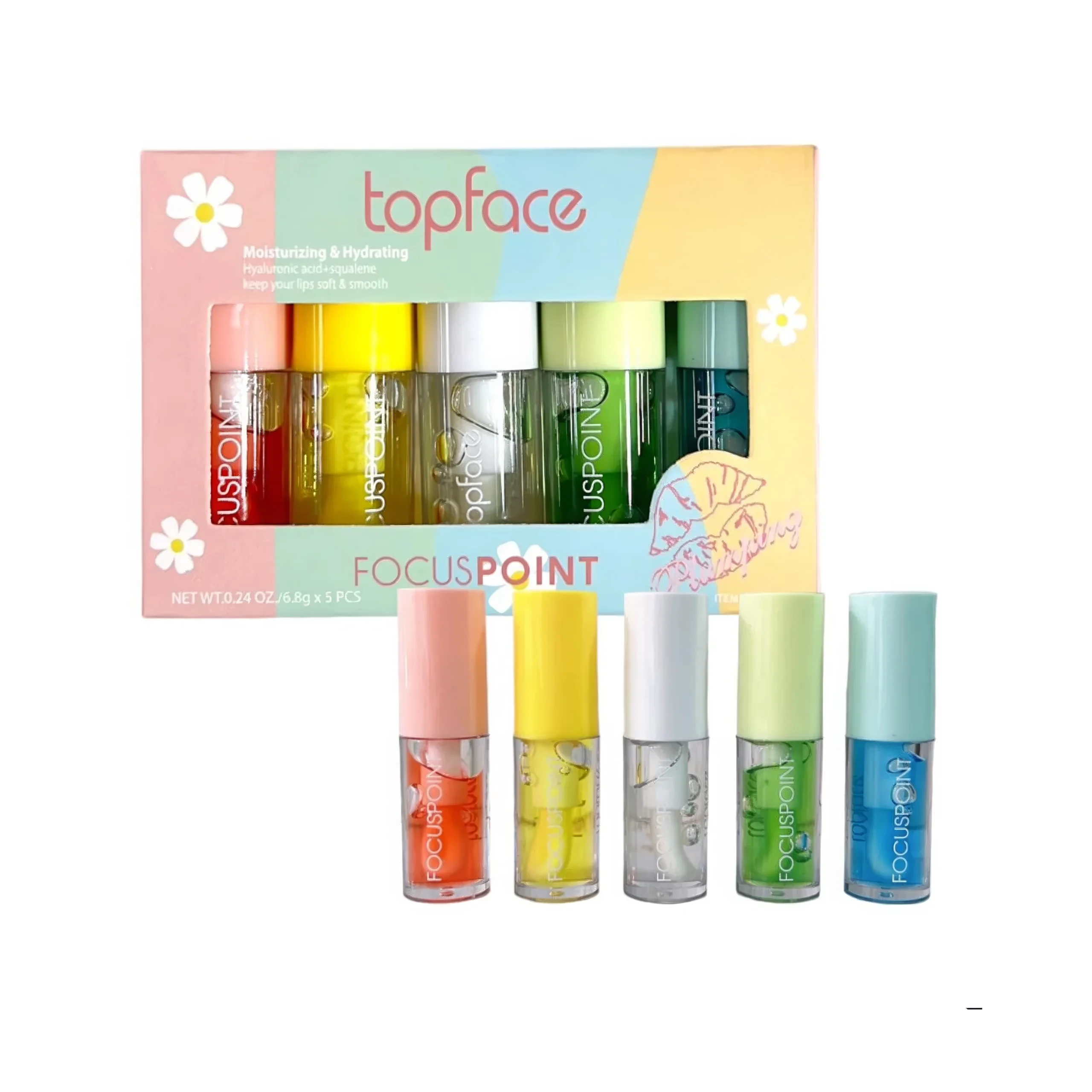 Lot de 5 Gloss - Effet Brillant & Naturel 💧