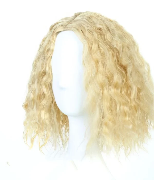 Perruque Bouclée Mi-Longue - Blonde Naturelle