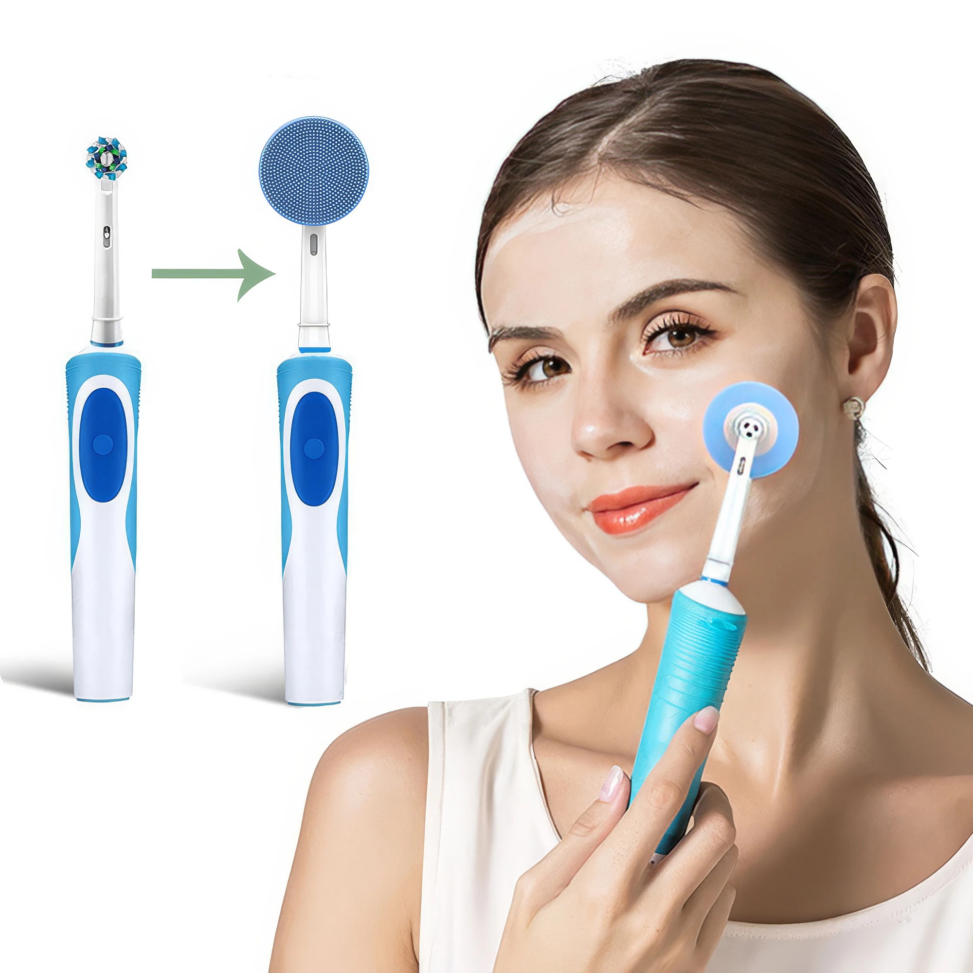 Brosse Faciale Électrique - Accessoire Compatible avec Oral-B
