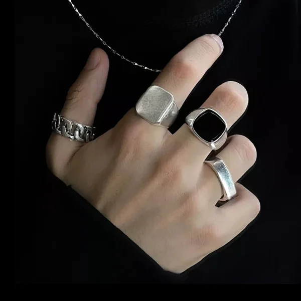 Ensemble de Bagues Homme - Style Vintage