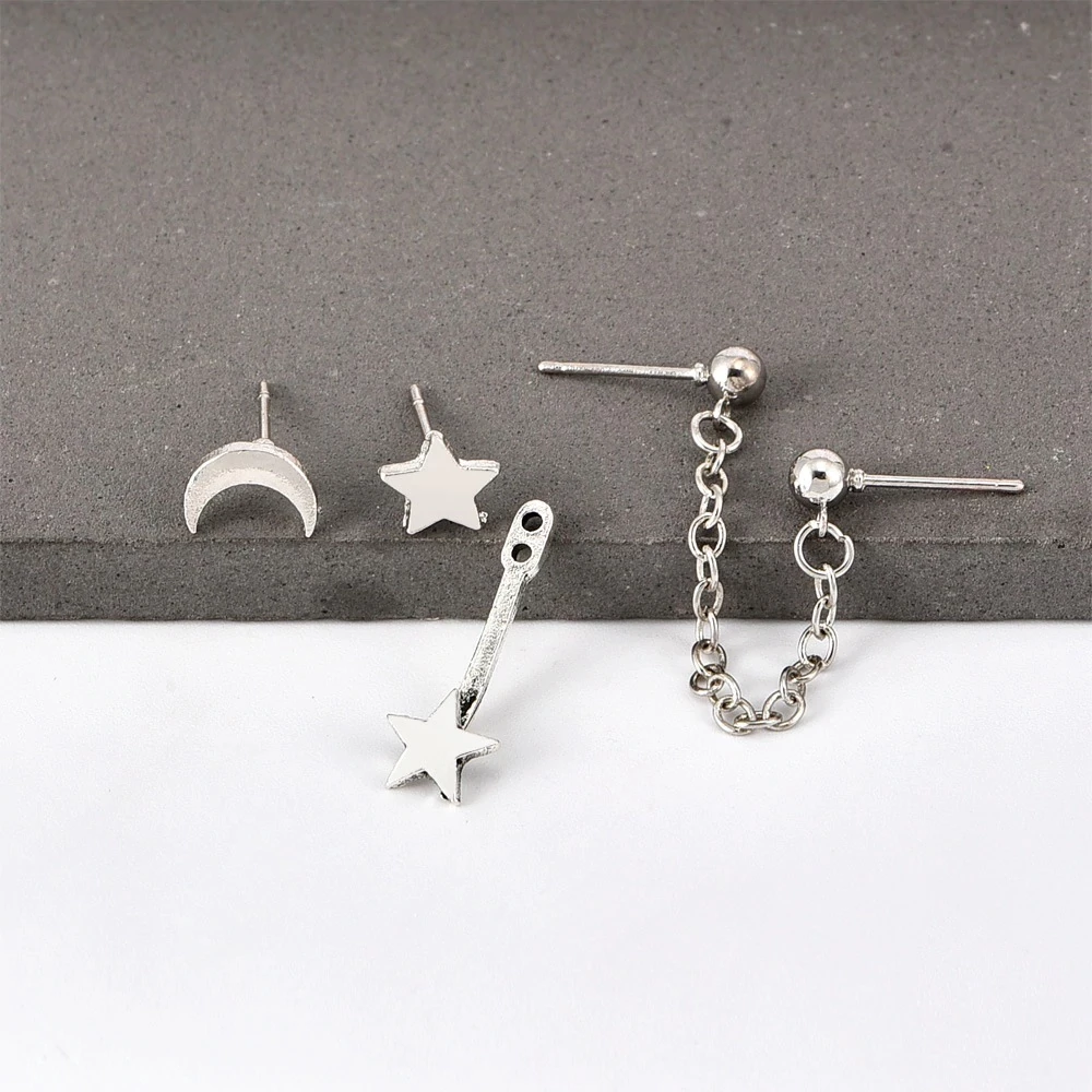 Boucles d'Oreilles Étoile et Lune – Image 2