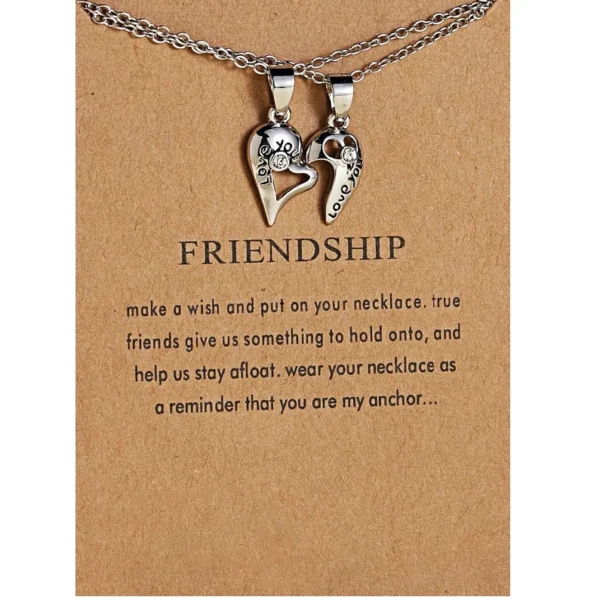 Collier Duo Amitié - Cœurs Entrelacés 💕