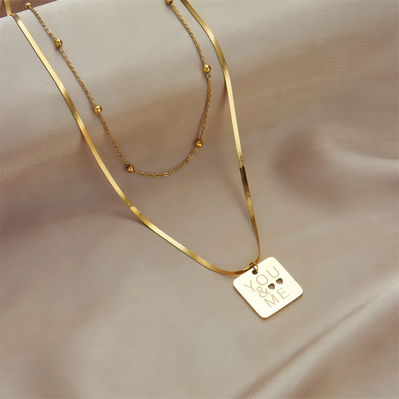 Collier Double Rang - Élégance & Charme 📿 – Image 3