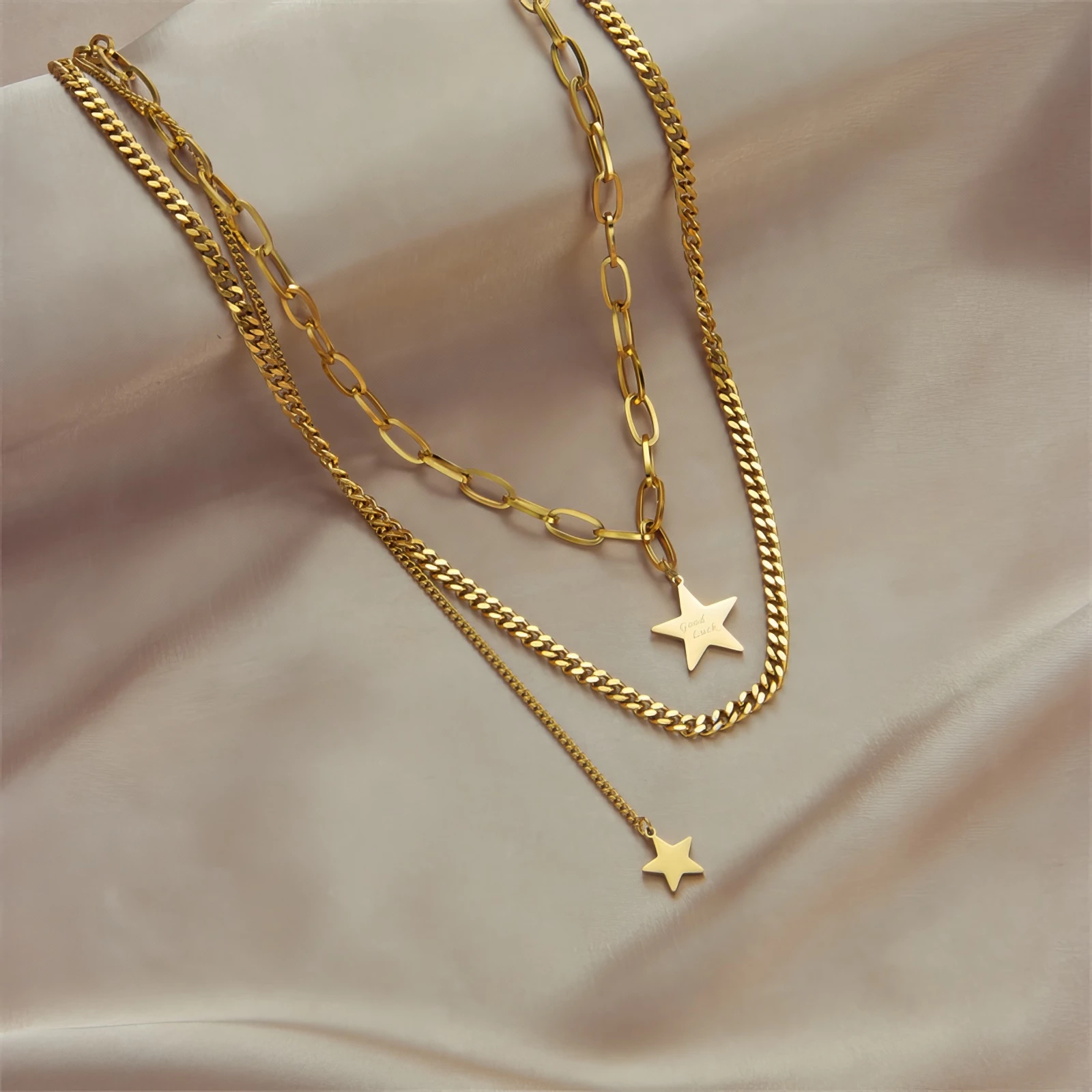 Collier Chaînes Étoiles ⭐ – Image 3