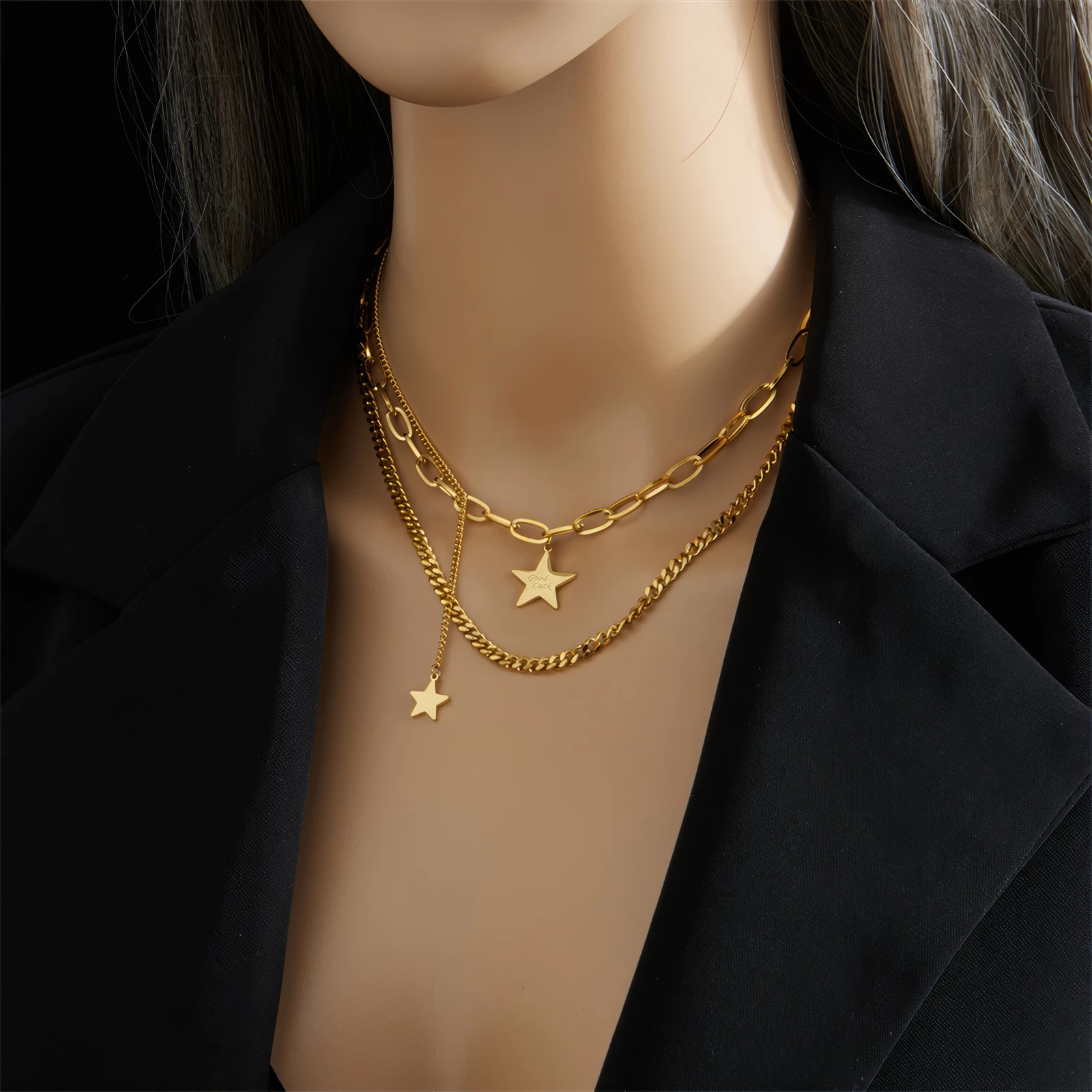 Collier Chaînes Étoiles ⭐ – Image 2