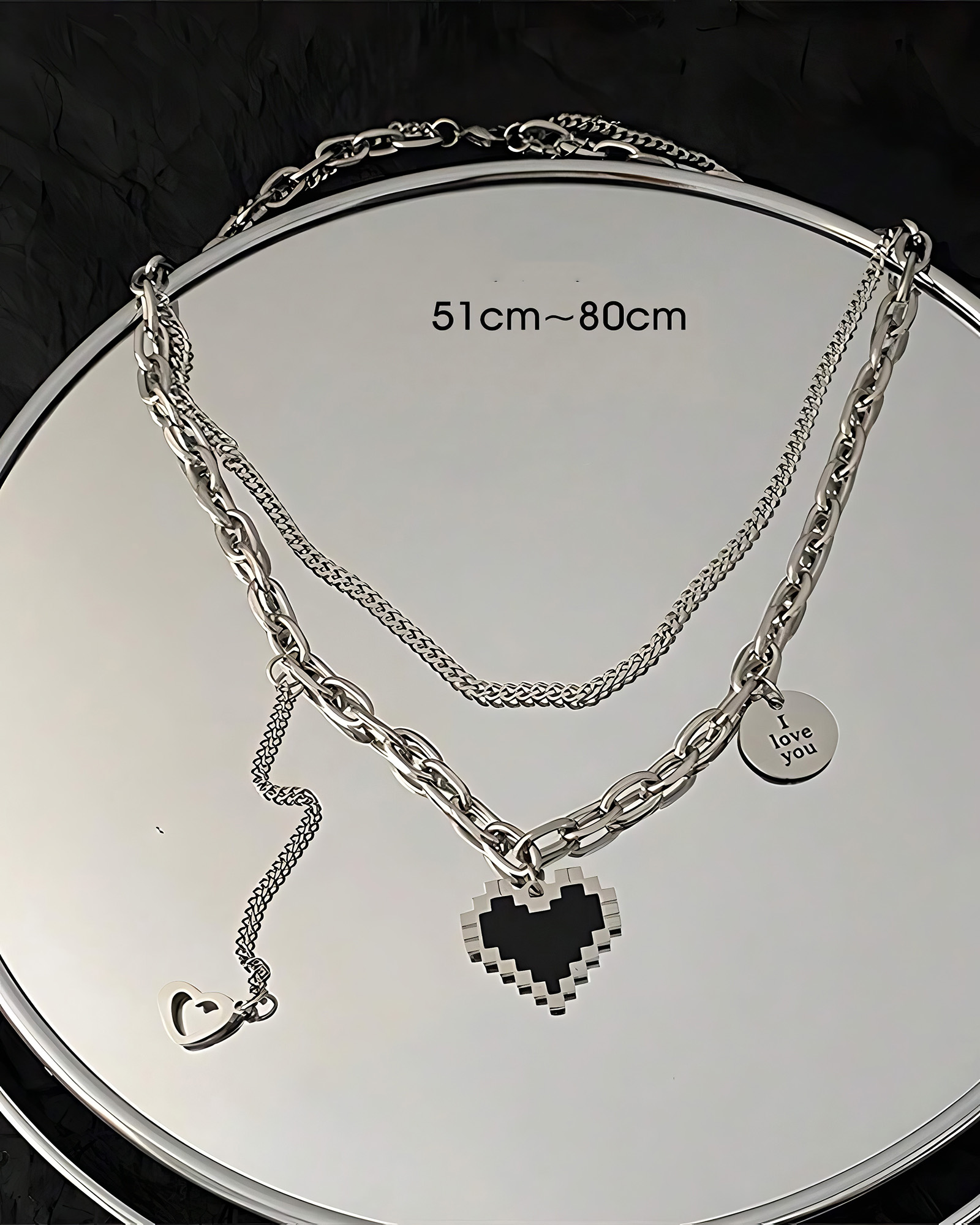 Collier Pendentif A210 - Coeur – Image 2