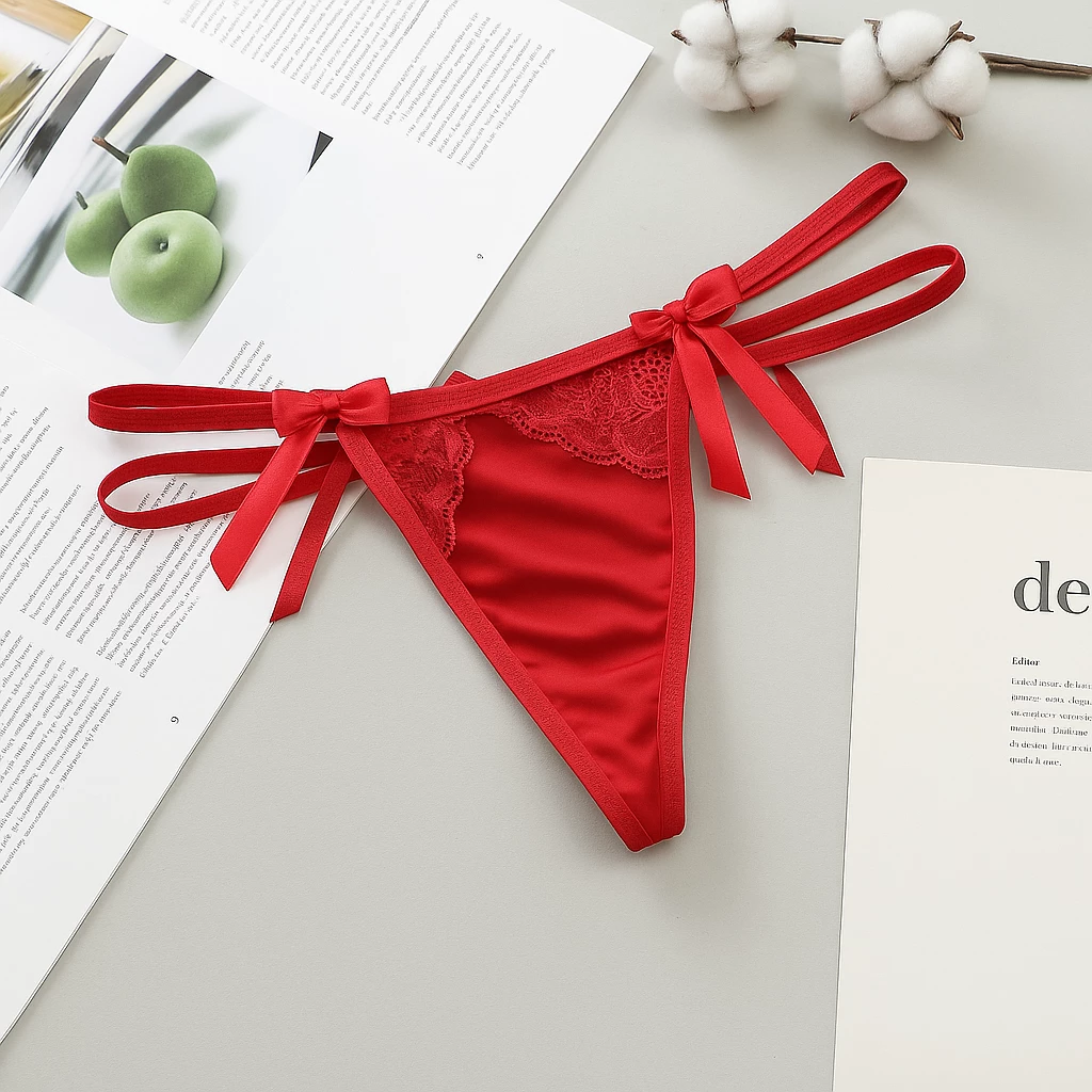 String Satiné à Nouer - Dentelle Séduisante – Image 5