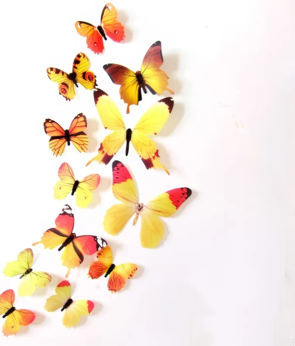 3D Creux Papillon - Lot de 12 Pièces - M014