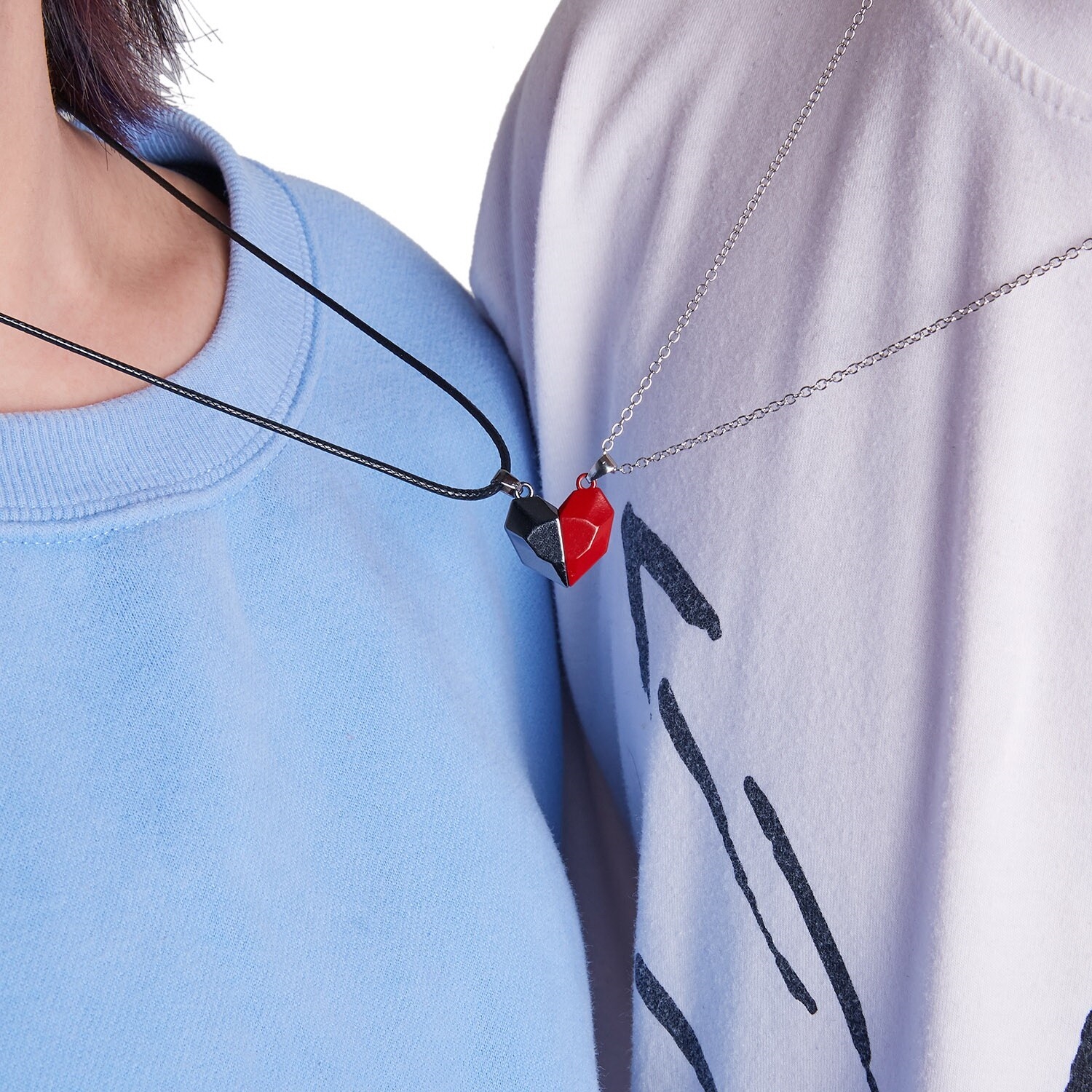 Collier Couple Cœur Brisé – Duo Amoureux ❤️🔥 – Image 2