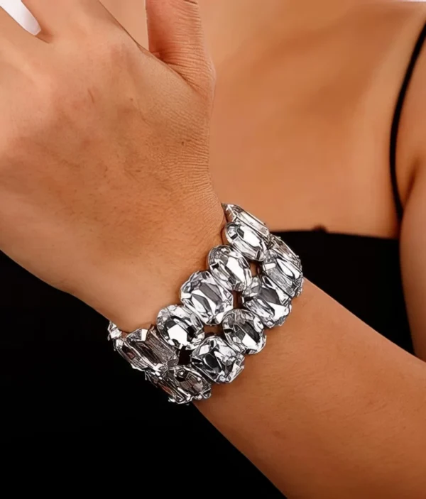 Bracelet Cristal - Double Rangée Élégante