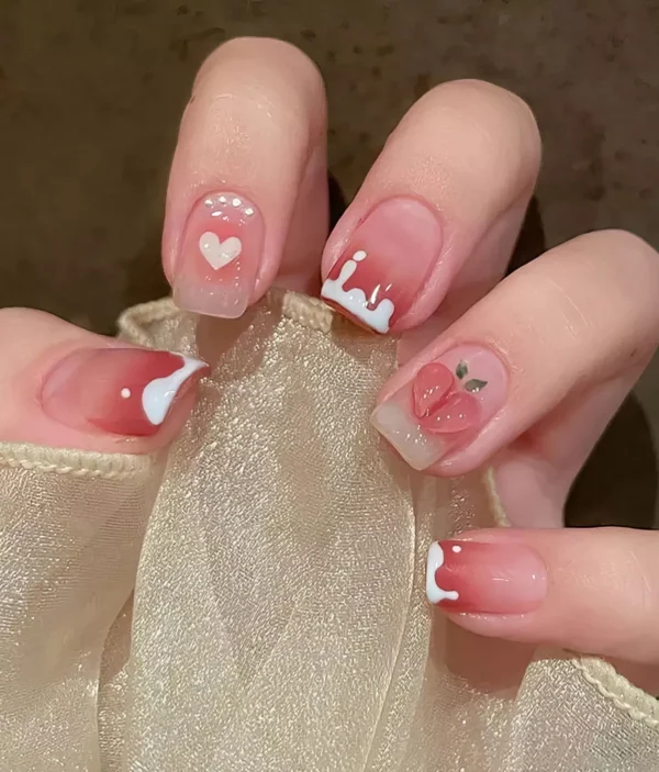 Faux Ongles - Look Doux et Fruité 💅