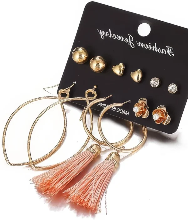 Boucles d'Oreilles Ensemble de 6 Paires