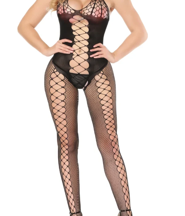 Lingerie Combinaison Résille - Lacets Séduction