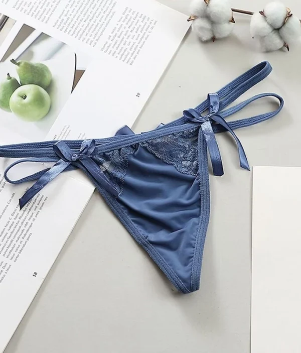 String Satiné à Nouer - Dentelle Séduisante