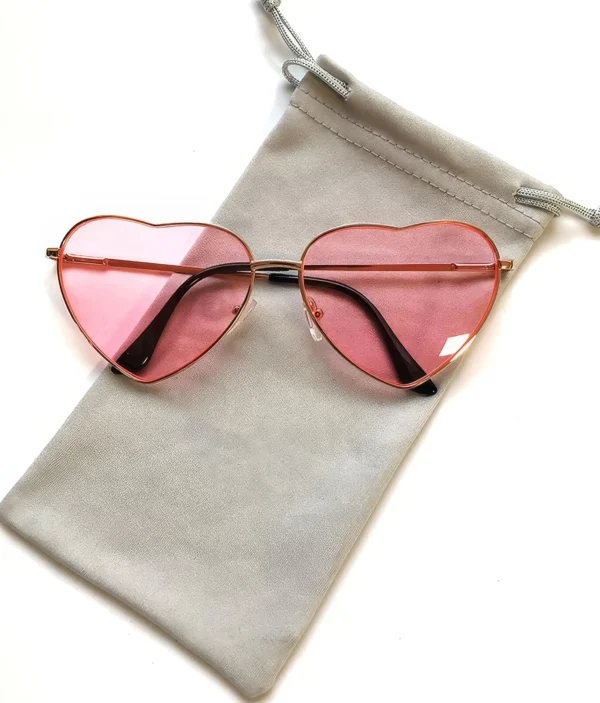 Lunettes de Soleil Femme - Design Cœur Rétro