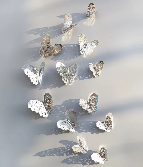 3D Creux Papillon - Lot de 12 Pièces - M017