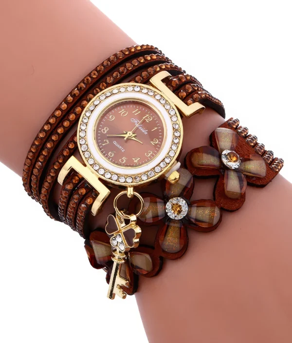 Montre Bracelet Femme - Élégance Fleurie
