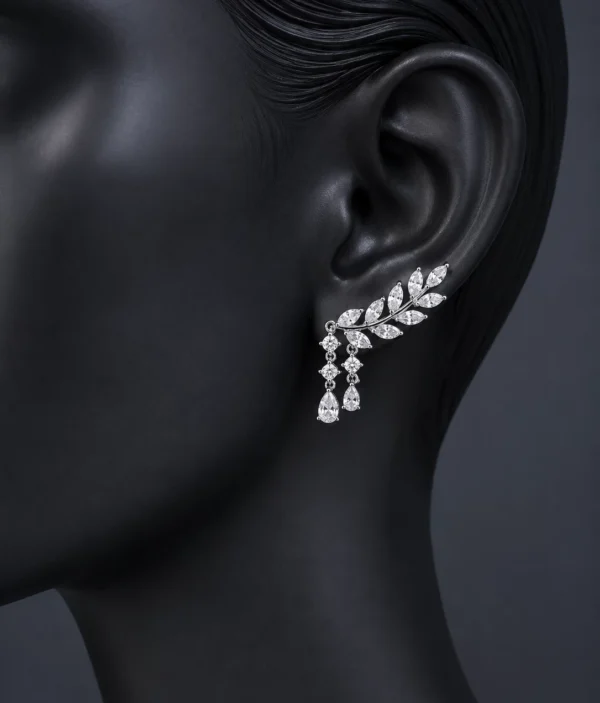 Boucles d’Oreilles - Feuilles Brillantes