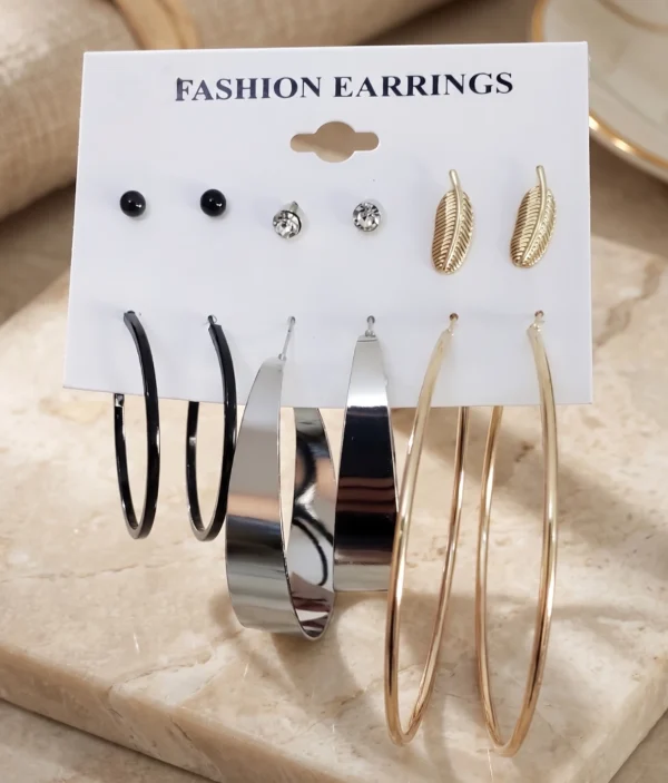 Ensemble Boucles d’Oreilles Tendance