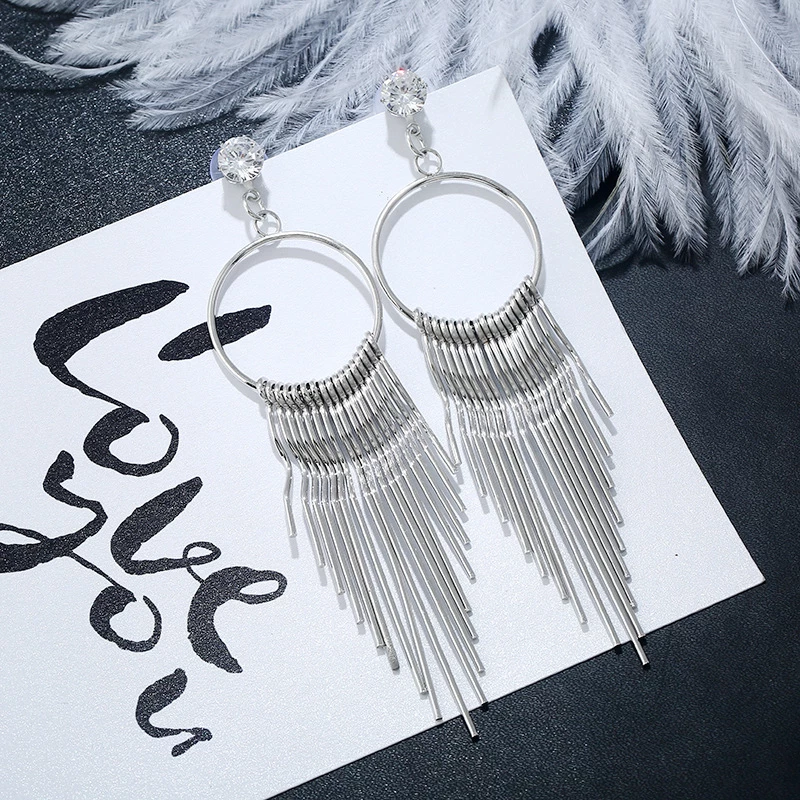 Boucles d’Oreilles Pendantes à Franges – Image 2