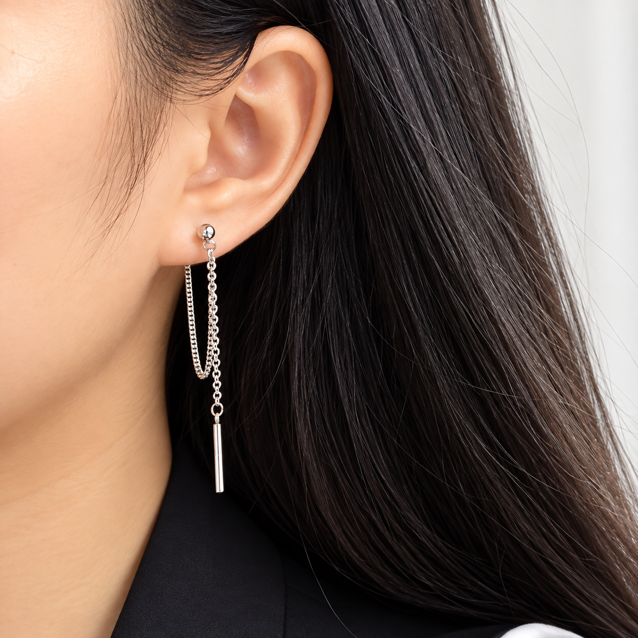 Boucles d’Oreilles Chaînes Minimalistes