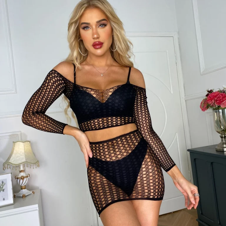 Ensemble Lingerie Noir en Résille 🖤