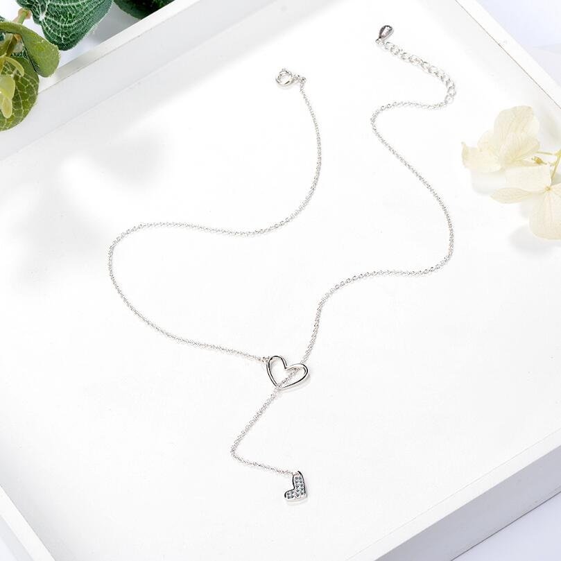Collier A010 - Double Coeur - Argent 925 – Image 2