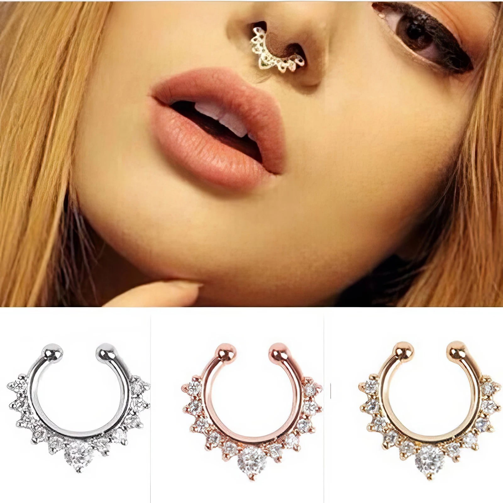 Faux Piercing - Anneau Septum