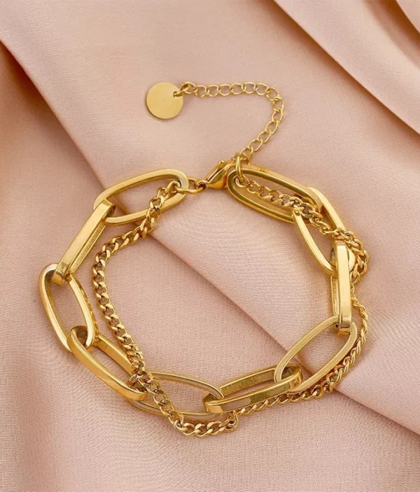 Bracelet Maillons Double Chaîne ✨