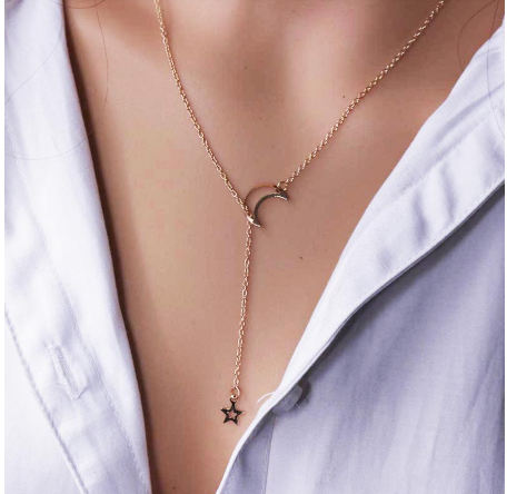 Collier F21 - Étoile & Lune